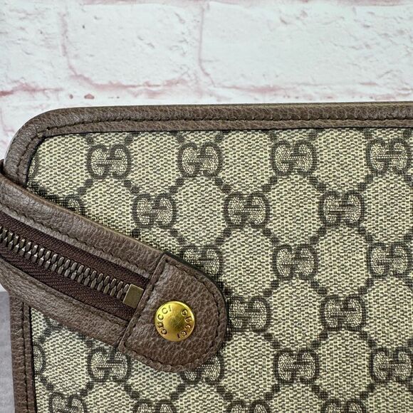 Rare Gucci Ophidia Web Khaki Clutch Bag - Picture 5 of 15